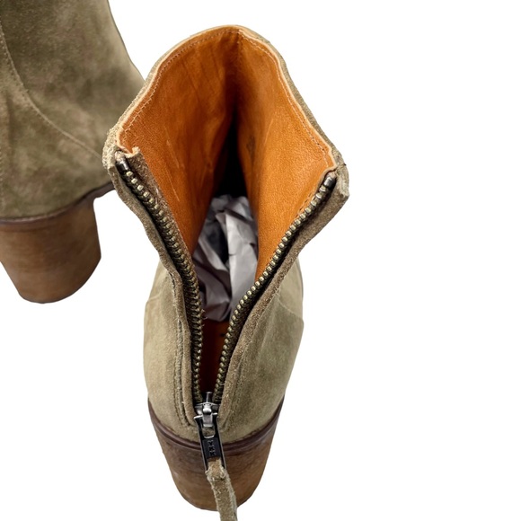 Madewell EUC Ames Suede Ankle Boots SZ 11 Brown Olive Green - Picture 7 of 11